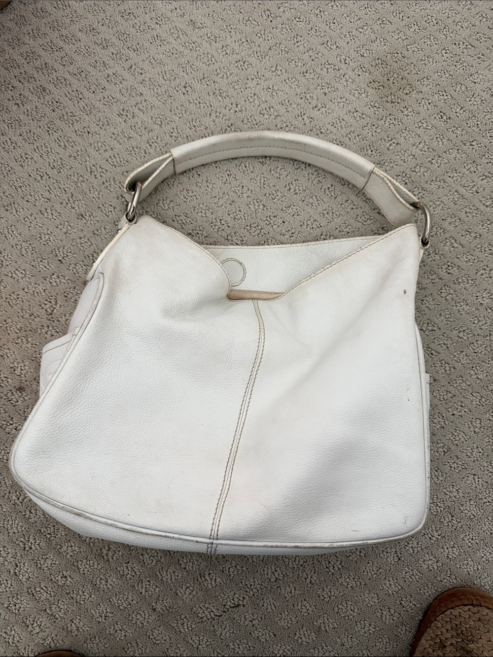Tod's Elegant White Shoulder Bag Bag Needs A Good Cleaning - Picture 3 of 3